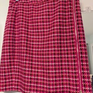 Talbots Tweed Pink Skirt w/zipper
